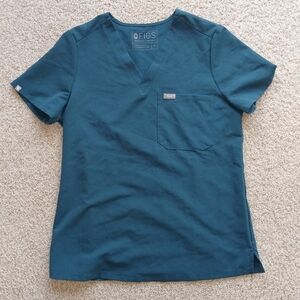 FIGS Teal Catarina One Pocket Scrub Top